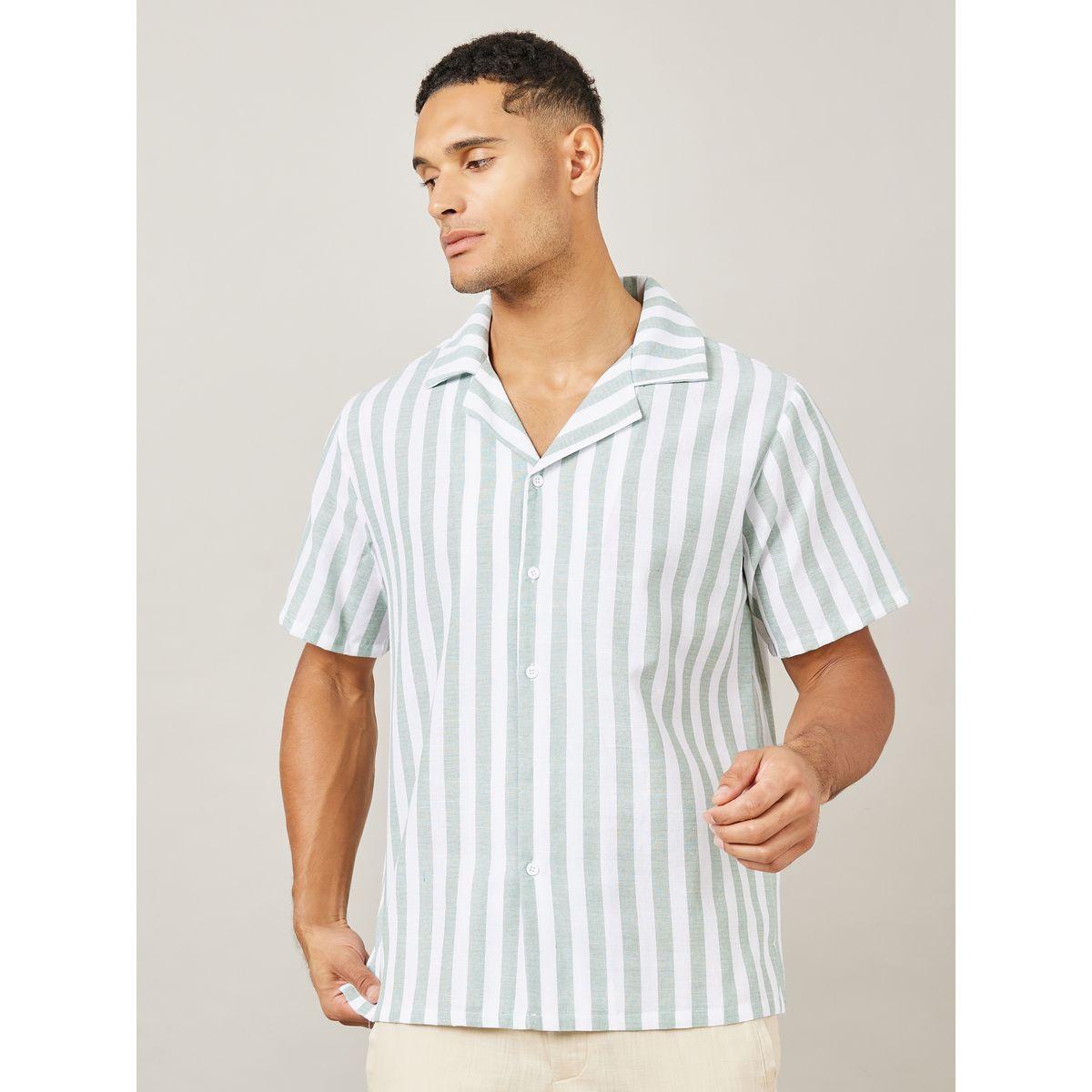 Styli Yarn Dyed Candy Striped Relaxed Fit Shirt-men-clothing-shirts-image-1