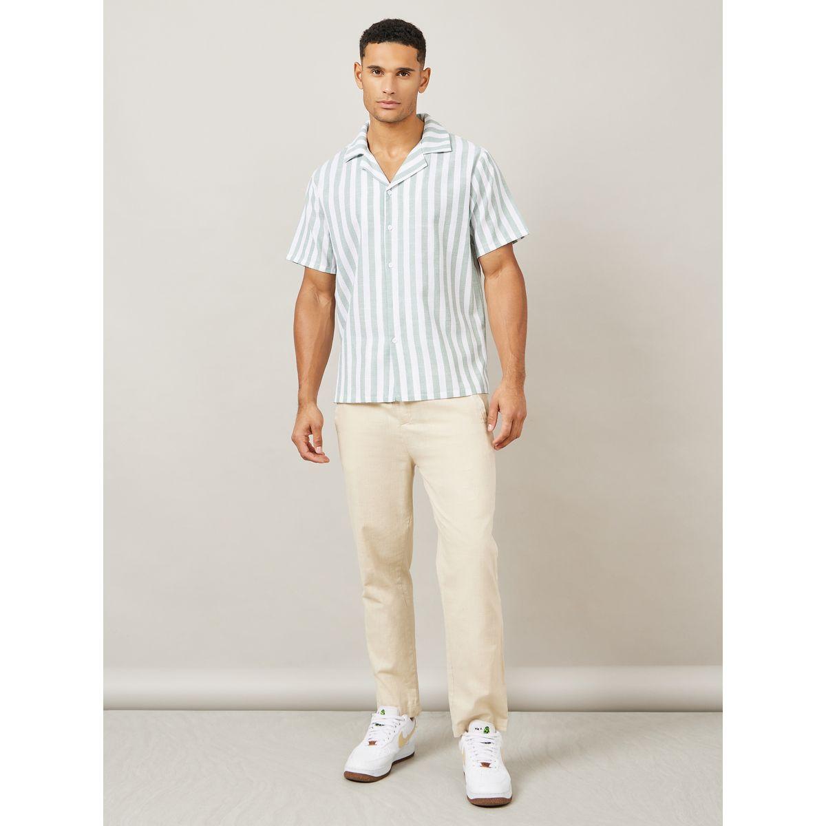 Styli Yarn Dyed Candy Striped Relaxed Fit Shirt-men-clothing-shirts-image-2