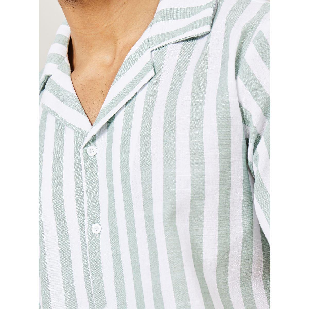 Styli Yarn Dyed Candy Striped Relaxed Fit Shirt-men-clothing-shirts-image-3