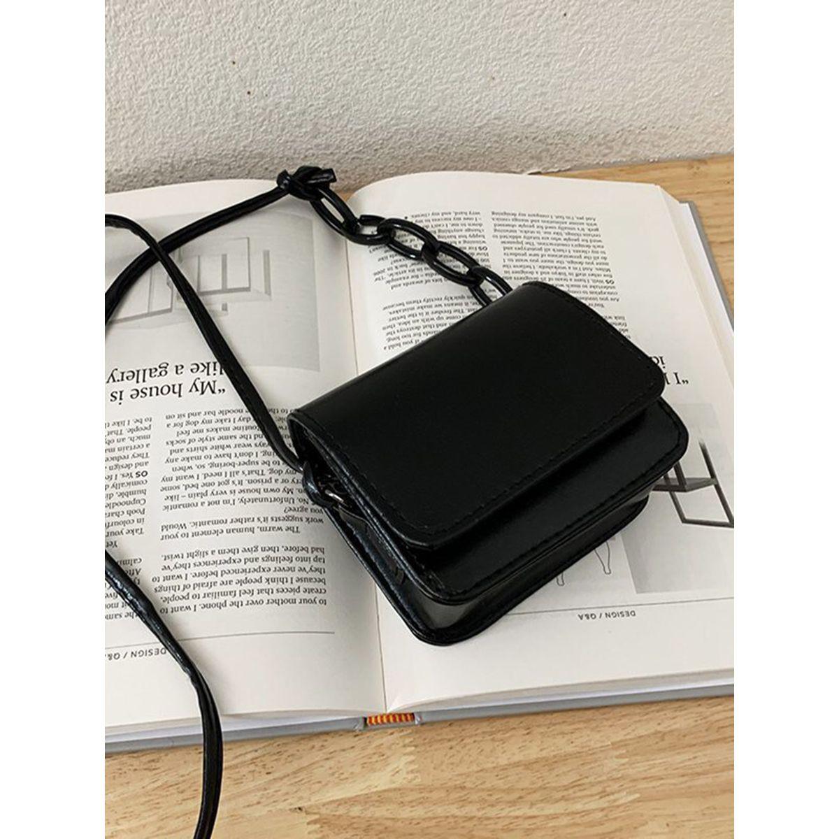 Styli Flap Over Chain Detail Strap Regular Crossbody Bag-women-bagsandwallets-handbags-image-3