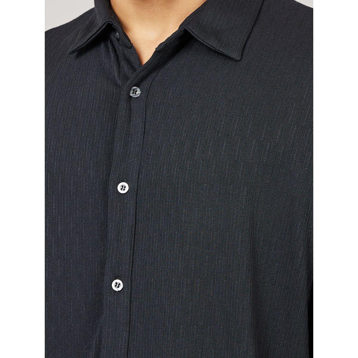 Styli Relaxed Fit Textured Short Sleeve Knit Shirt-men-clothing-shirts-image-3