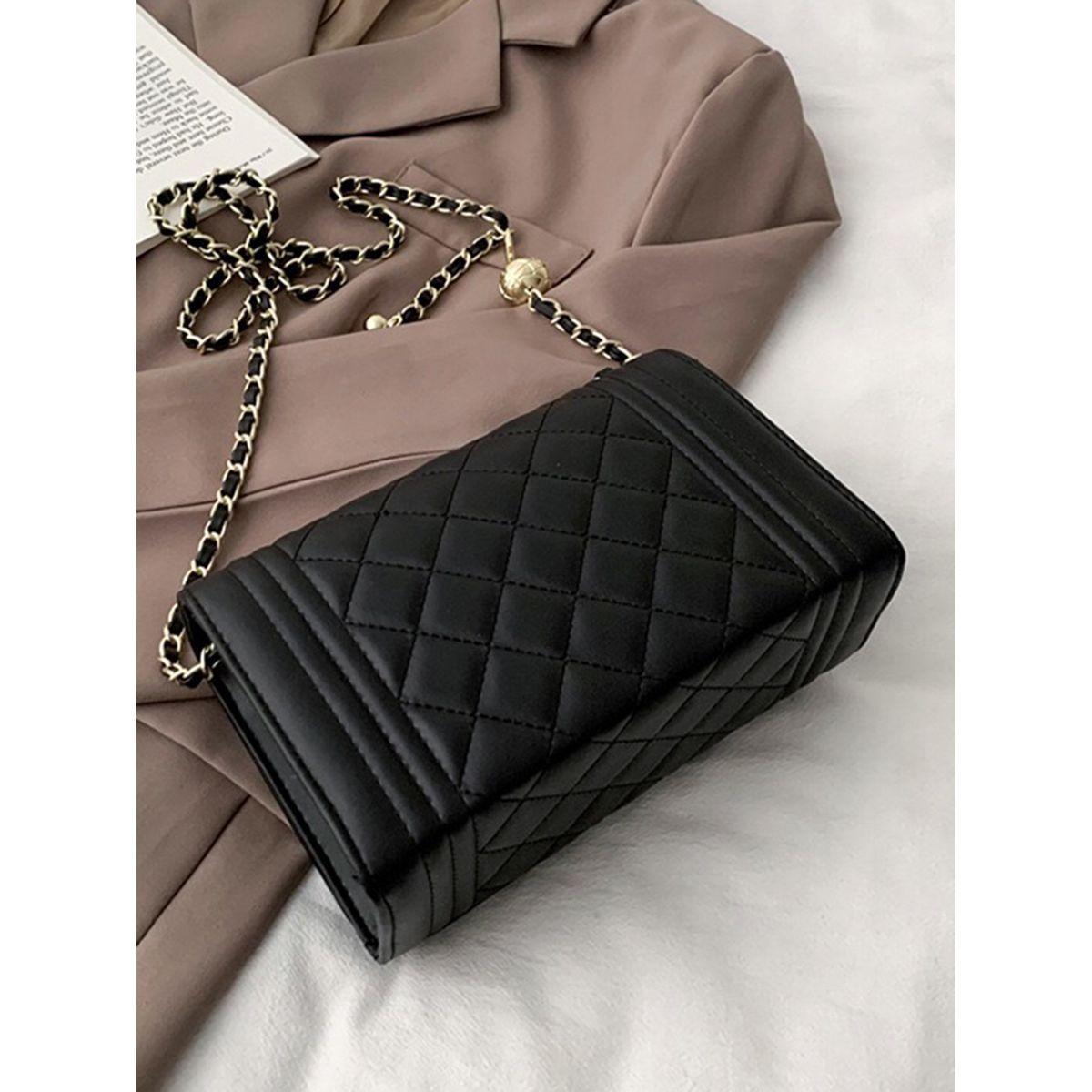 Styli Quilted Chain Detail Shoulder Bag-women-bagsandwallets-handbags-image-2