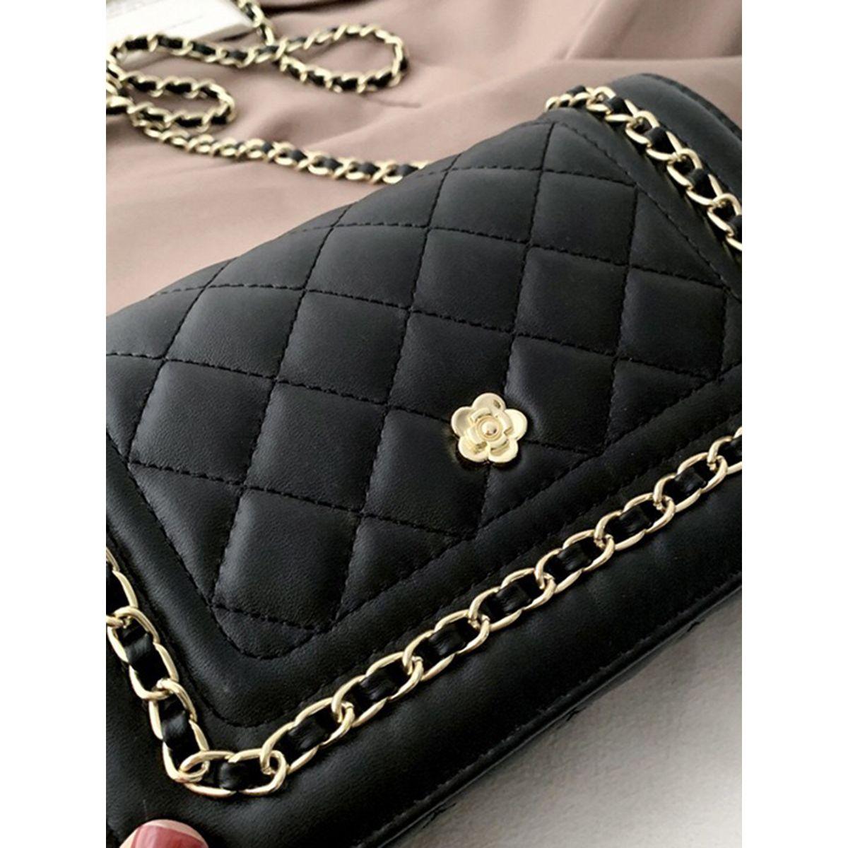 Styli Quilted Chain Detail Shoulder Bag-women-bagsandwallets-handbags-image-4