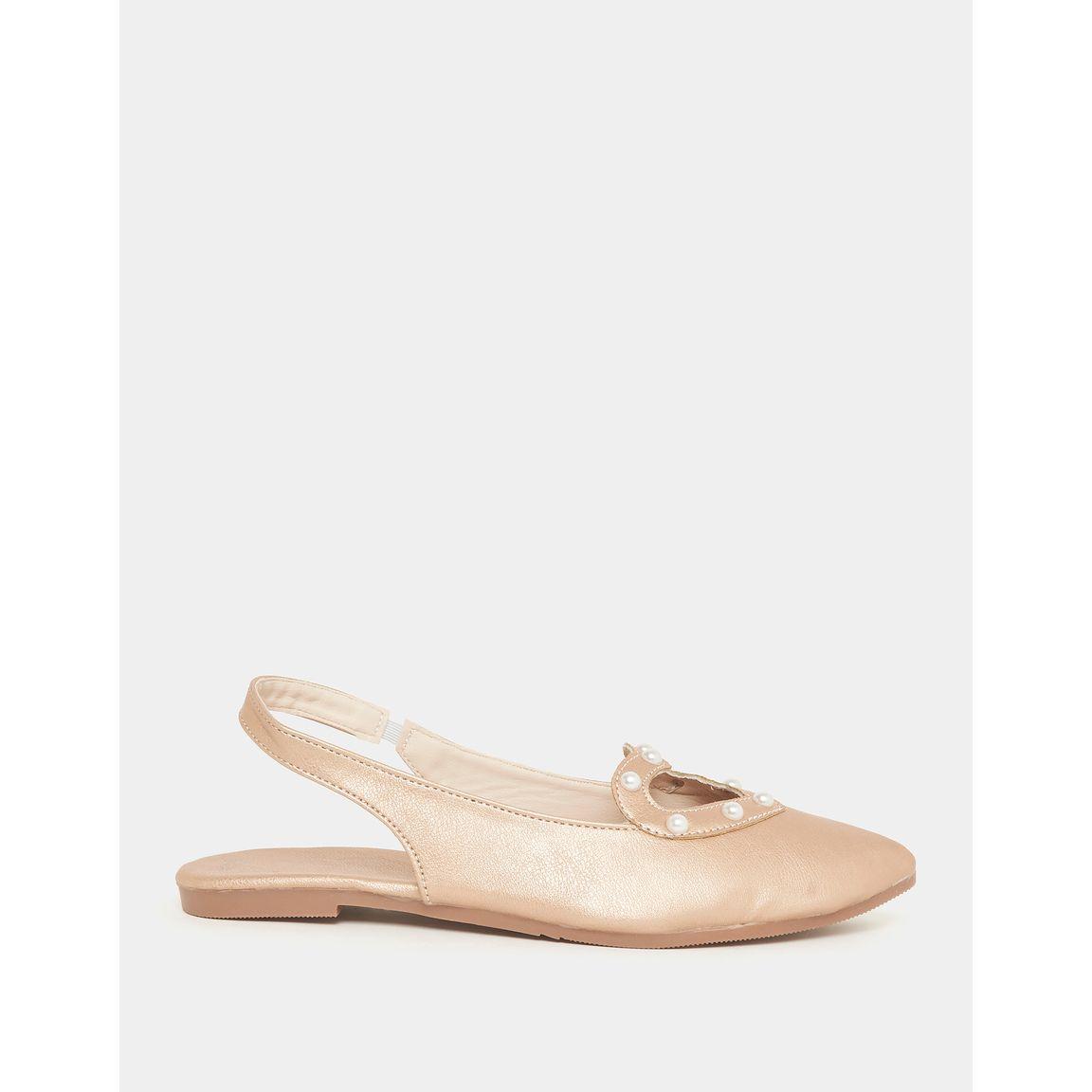 Styli Pearl Embellished Heart Cut-Out Flat Pump-women-shoes-sandals-flats-image-1