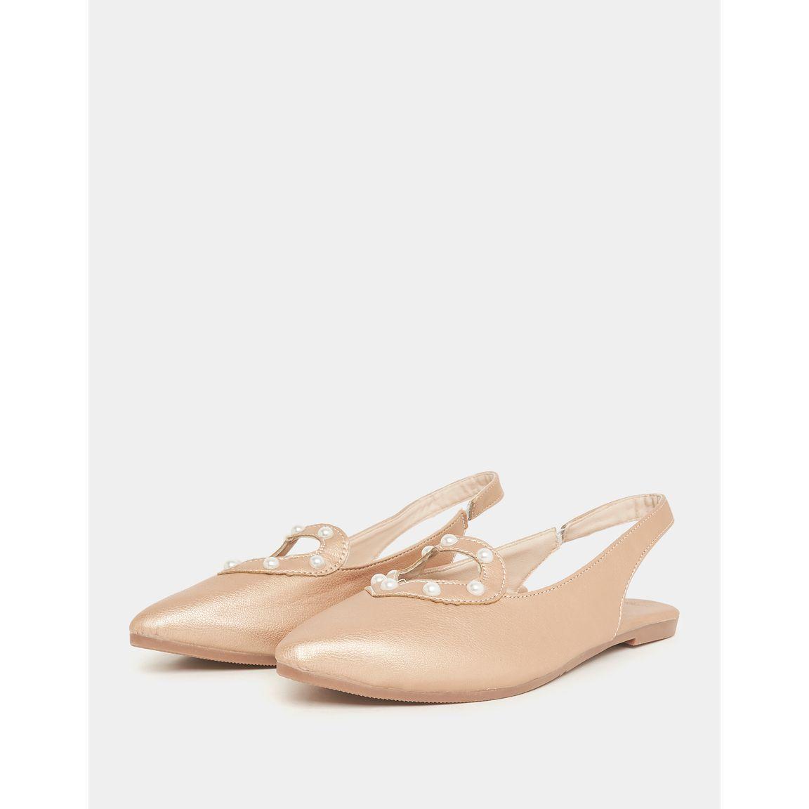 Styli Pearl Embellished Heart Cut-Out Flat Pump-women-shoes-sandals-flats-image-2