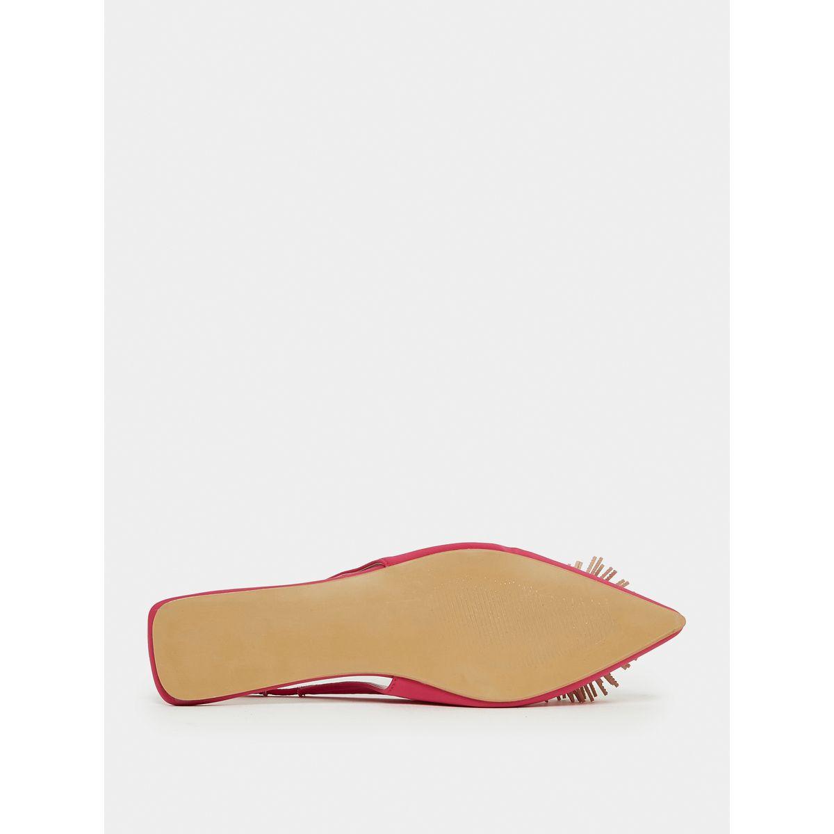 Styli Stone Embellished Pointed Toe Slingback Flat Pump-women-shoes-heels-image-7