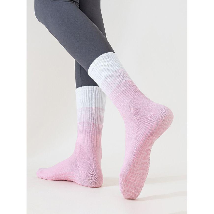 Styli Active Ombre Silicon Pad Base Crew Yoga Socks-sports-gear-gym-image-1