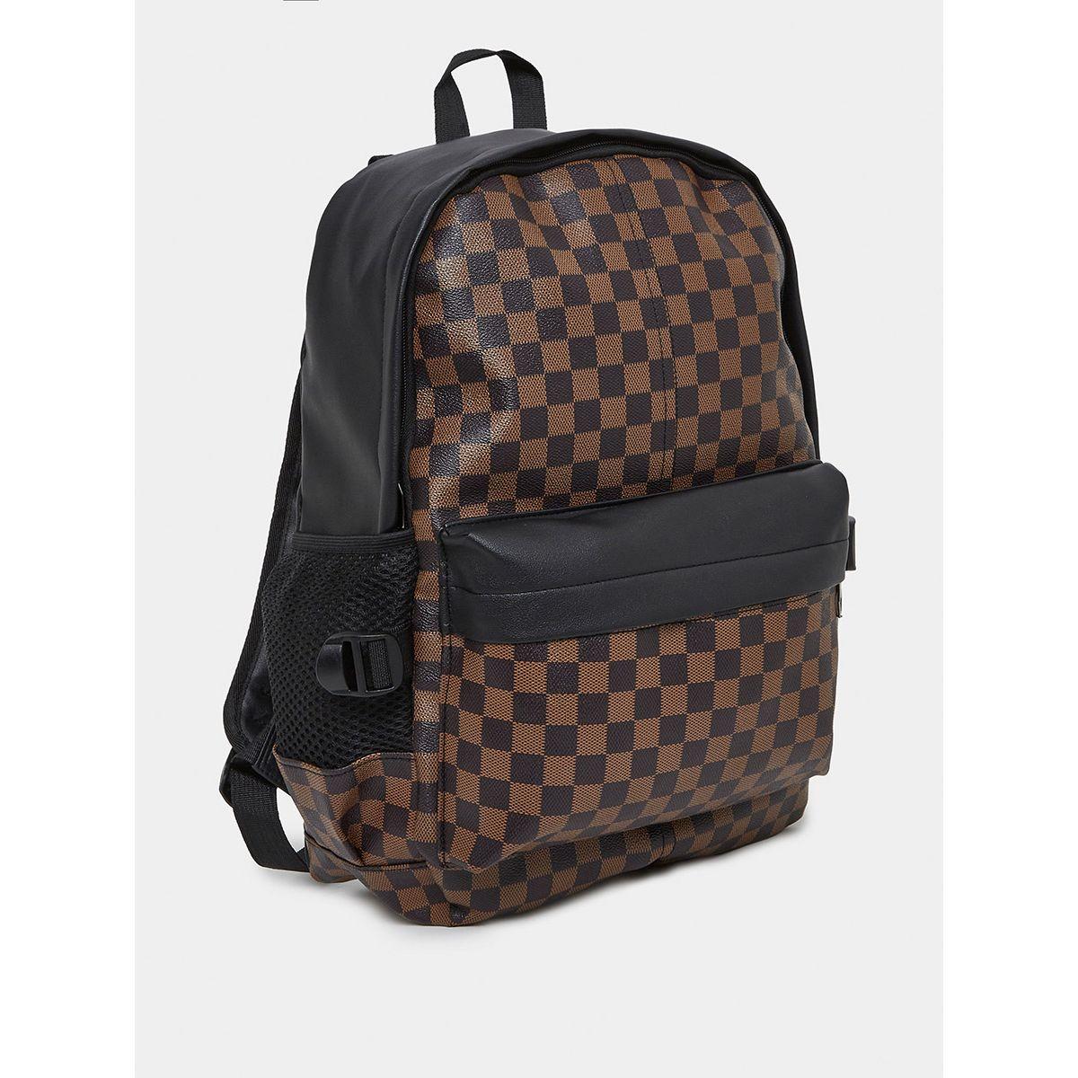 Styli Checked Print Backpack-men-bags-image-1