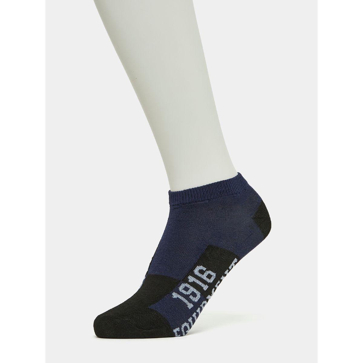 Styli Pack of 5 - Contrast Slogan Print Shoe Liner Socks-men-socks-image-6
