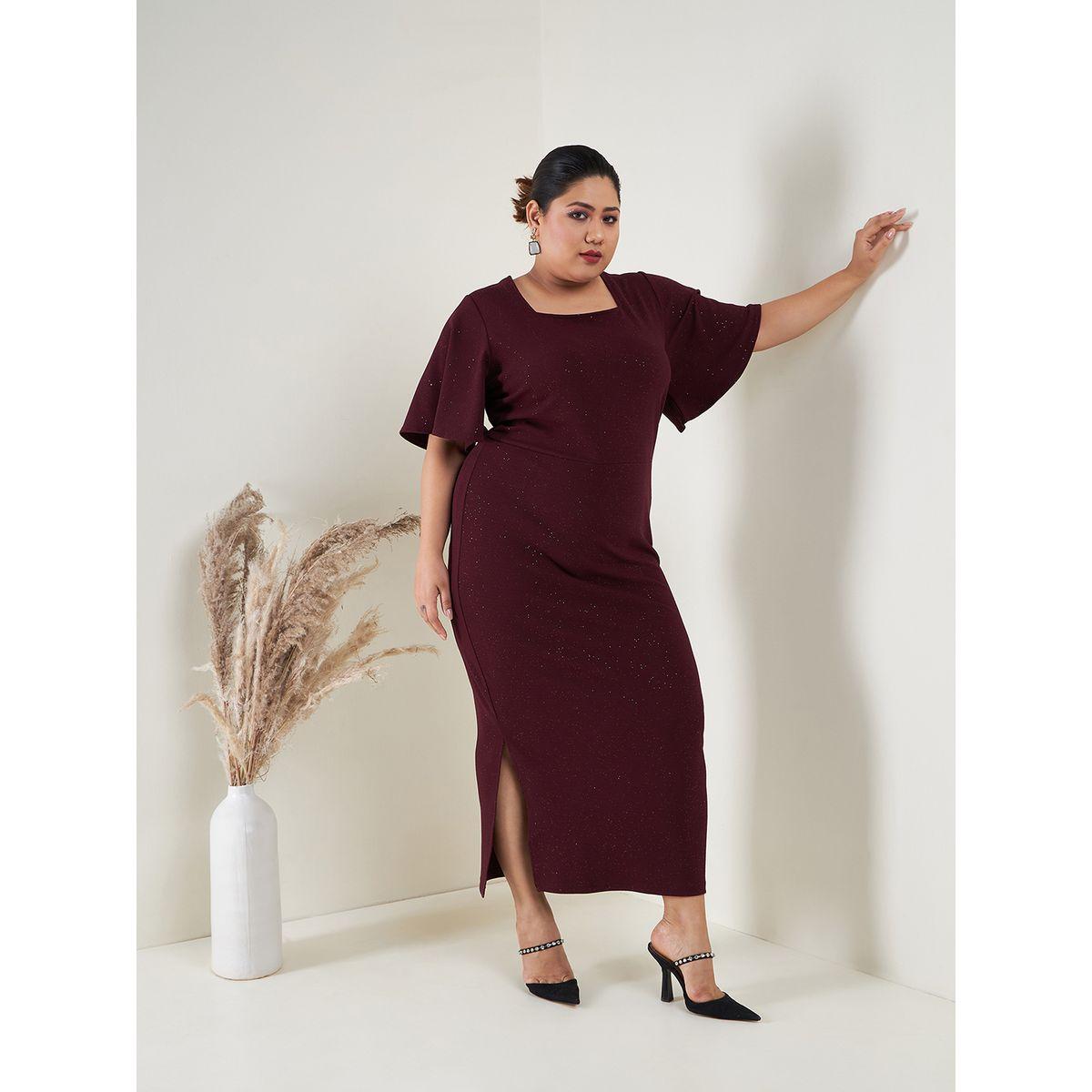 Plus Square Neck Glitter Bodycon Maxi Dress-women-clothing-dresses-image-2