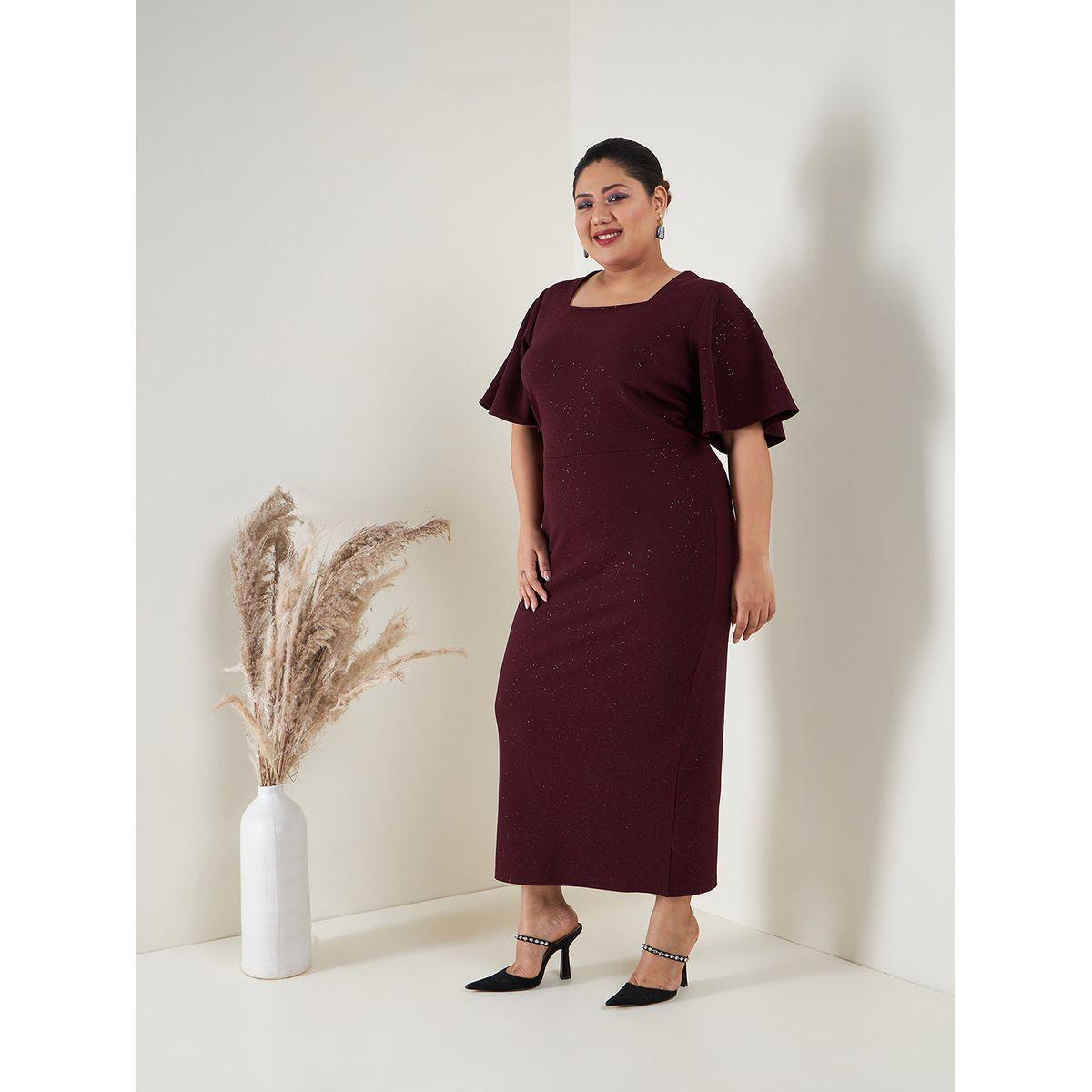 Plus Square Neck Glitter Bodycon Maxi Dress-women-clothing-dresses-image-3