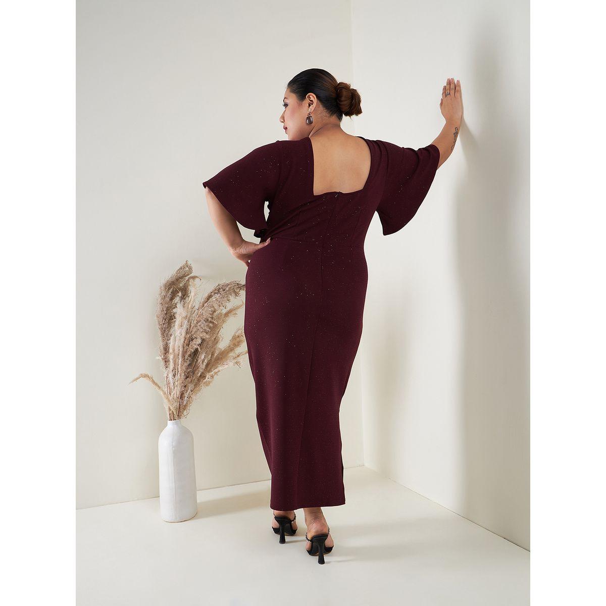 Plus Square Neck Glitter Bodycon Maxi Dress-women-clothing-dresses-image-5