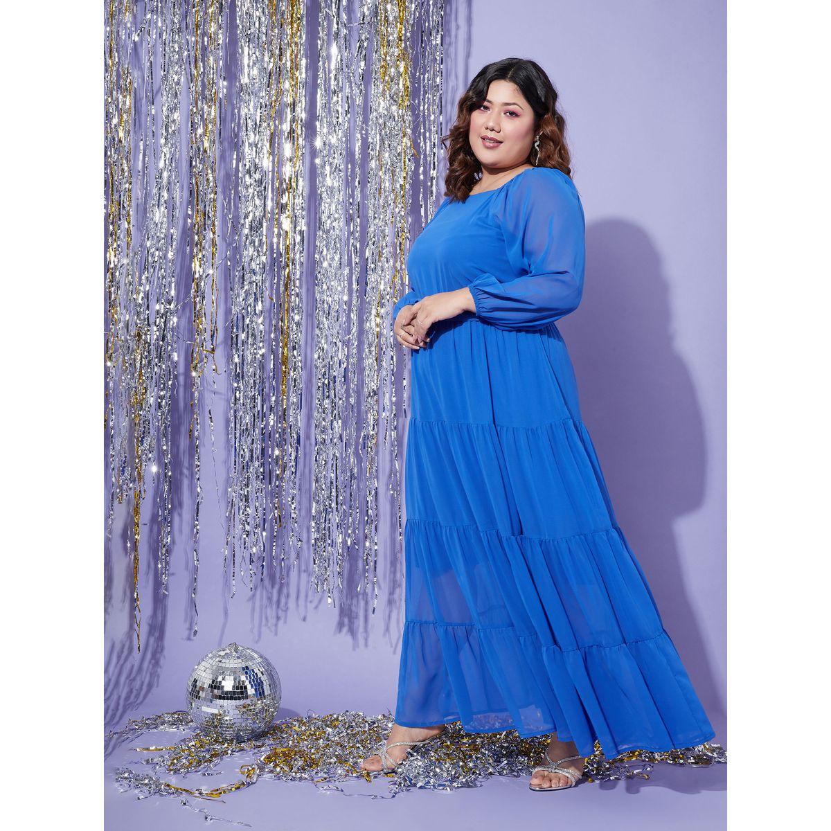 Plus Square Neck Belted Tiered Maxi Dress-women-clothing-dresses-image-5