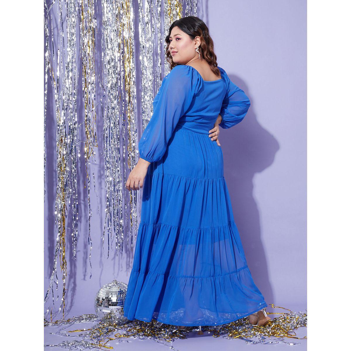 Plus Square Neck Belted Tiered Maxi Dress-women-clothing-dresses-image-6