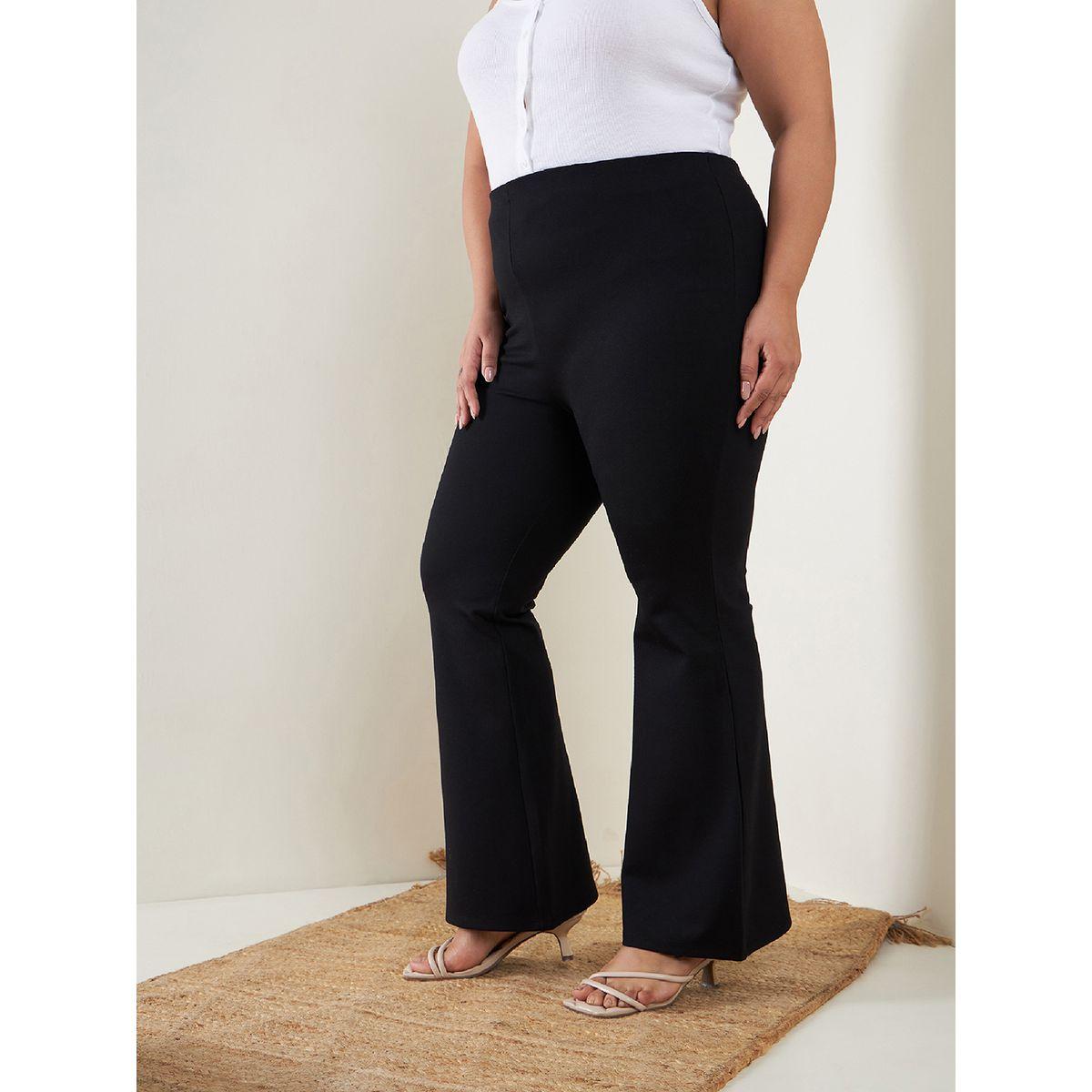 Plus Bell Bottom 4-Way Stretch Trouser-women-clothing-bottoms-trousers-image-2