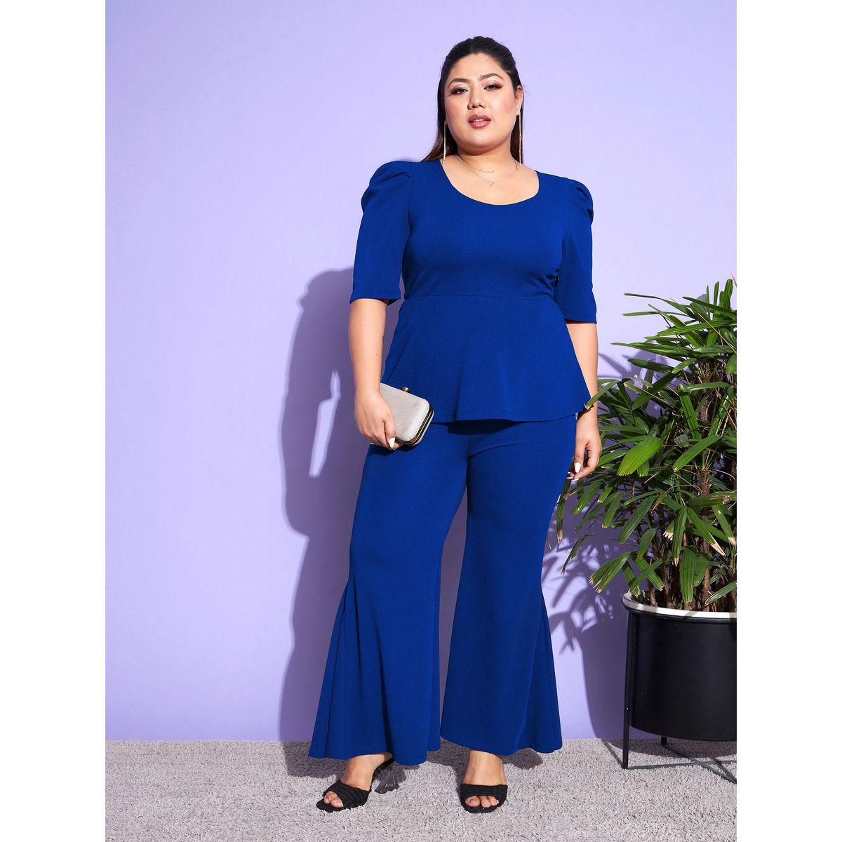 طقم منسق من ( بلوزة بيبلوم + بنطال ) ساسافراس × ستايلي-women-clothing-dresses-image-1