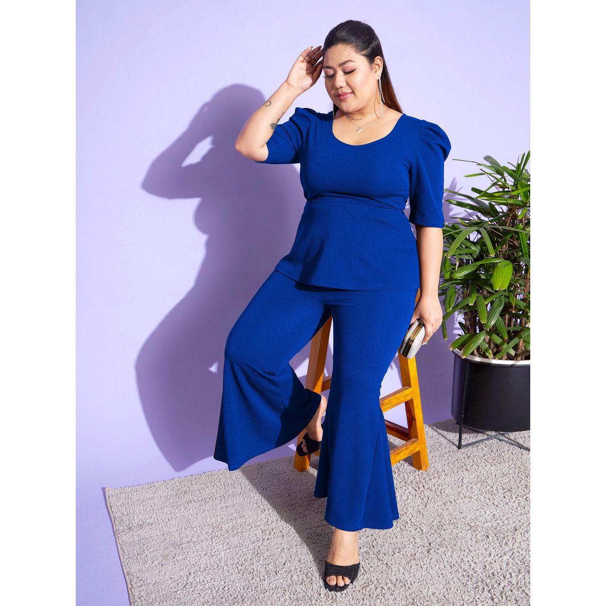 طقم منسق من ( بلوزة بيبلوم + بنطال ) ساسافراس × ستايلي-women-clothing-dresses-image-2