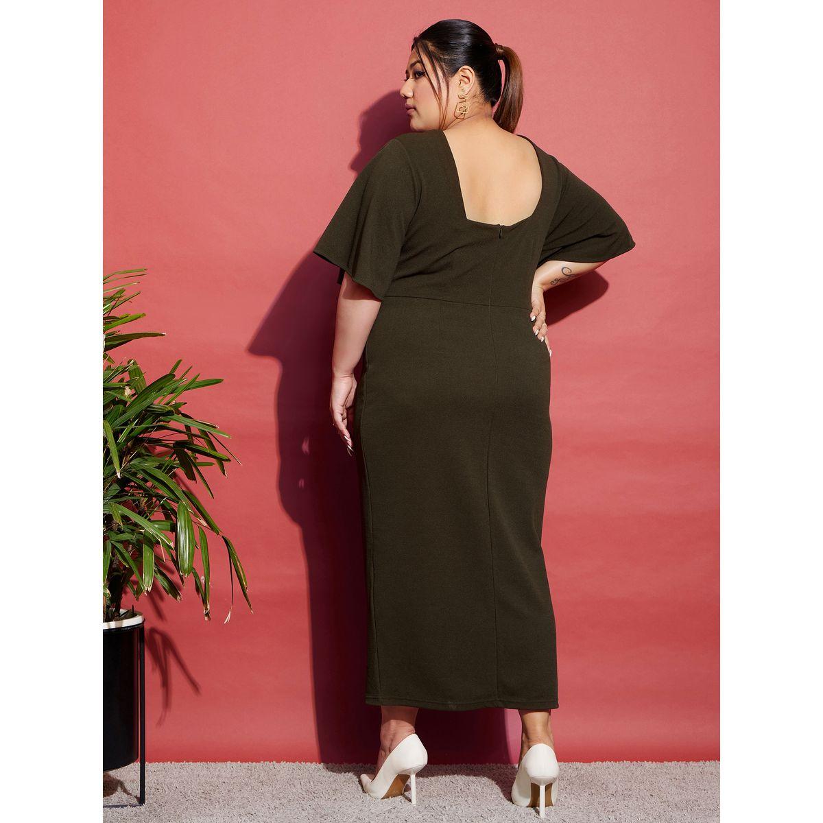 Sassafras X Styli Plus Square Neck Bodycon Maxi Dress-women-clothing-dresses-image-4