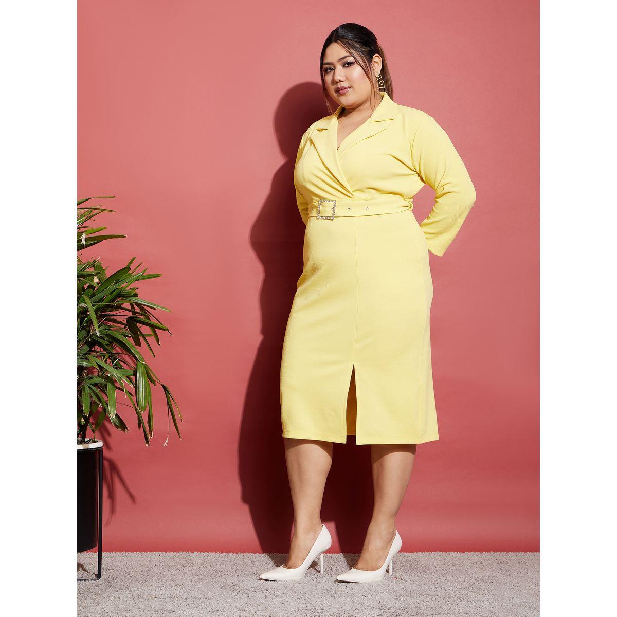 Sassafras X Styli Plus Notch Collar Belted Bodycon Midi Dress-women-clothing-dresses-image-3