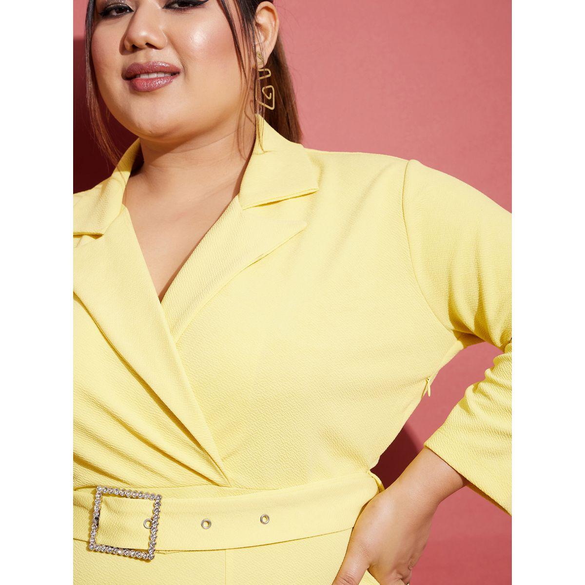 Sassafras X Styli Plus Notch Collar Belted Bodycon Midi Dress-women-clothing-dresses-image-4