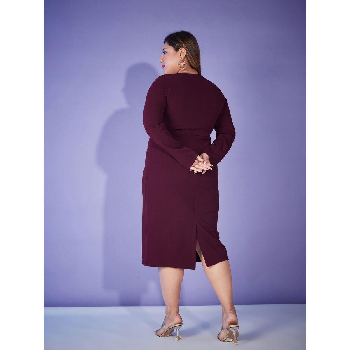 Sassafras X Styli Plus Embellished Neckline Bodycon Midi Dress-women-clothing-dresses-image-5