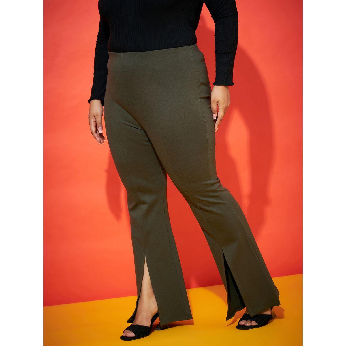 Sassafras X Styli Plus Front Slit Hem Fit & Flare Trouser-women-clothing-bottoms-trousers-image-3