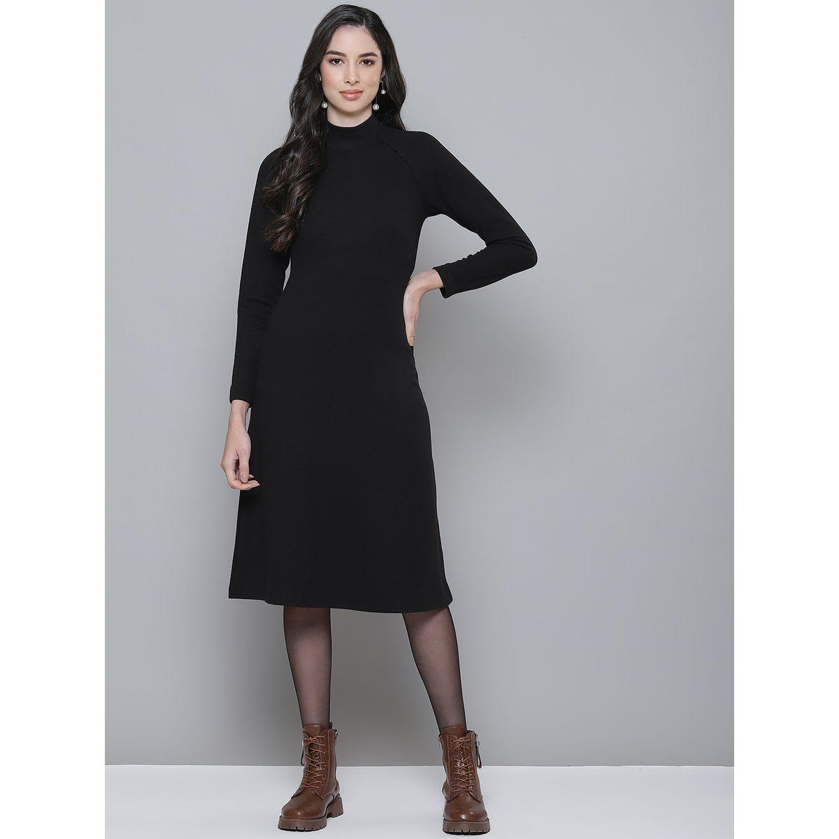فستان ميدي بأكمام ريجلان-women-clothing-dresses-image-1