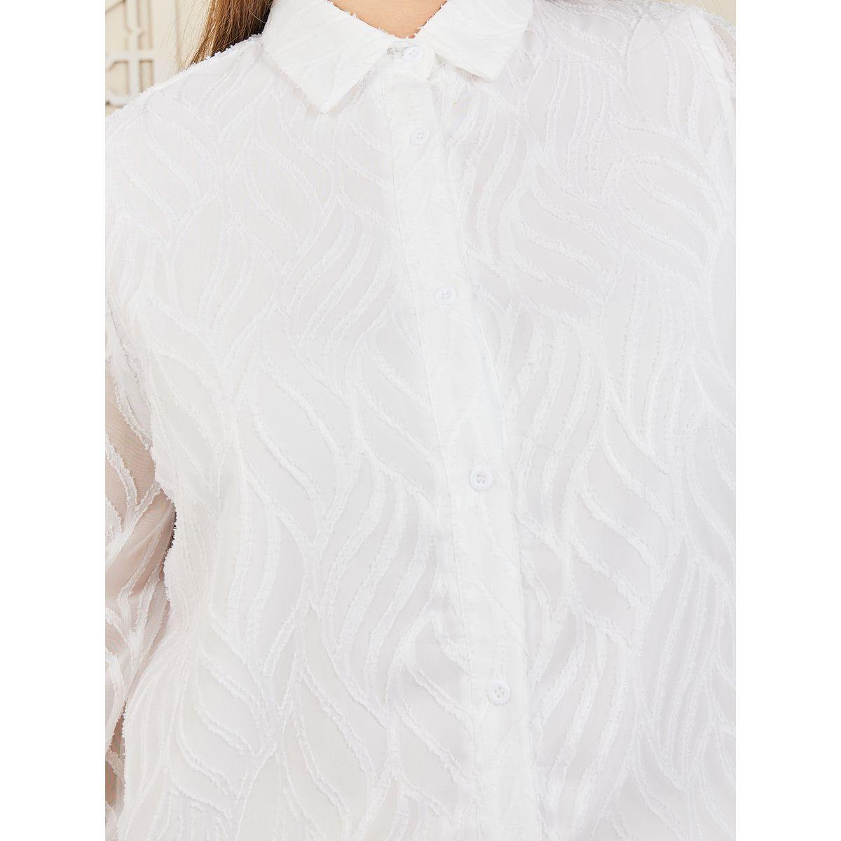 بلوزة بمقاس كبير واكمام بتفاصيل شفافة-women-clothing-shirtsandblouses-shirts-image-4