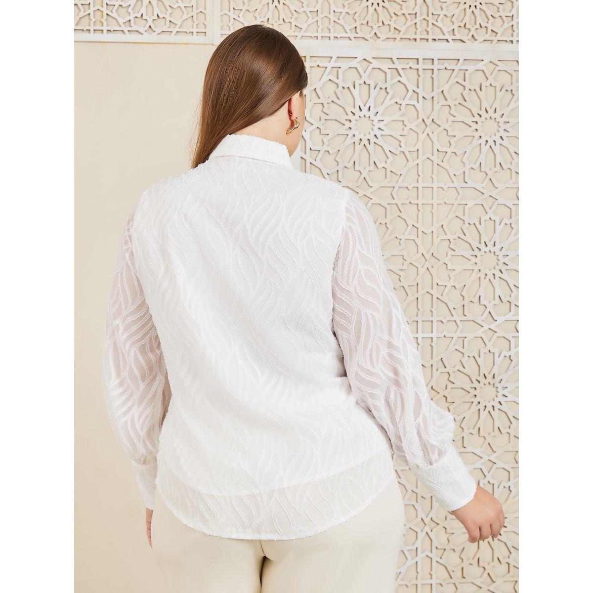 بلوزة بمقاس كبير واكمام بتفاصيل شفافة-women-clothing-shirtsandblouses-shirts-image-5