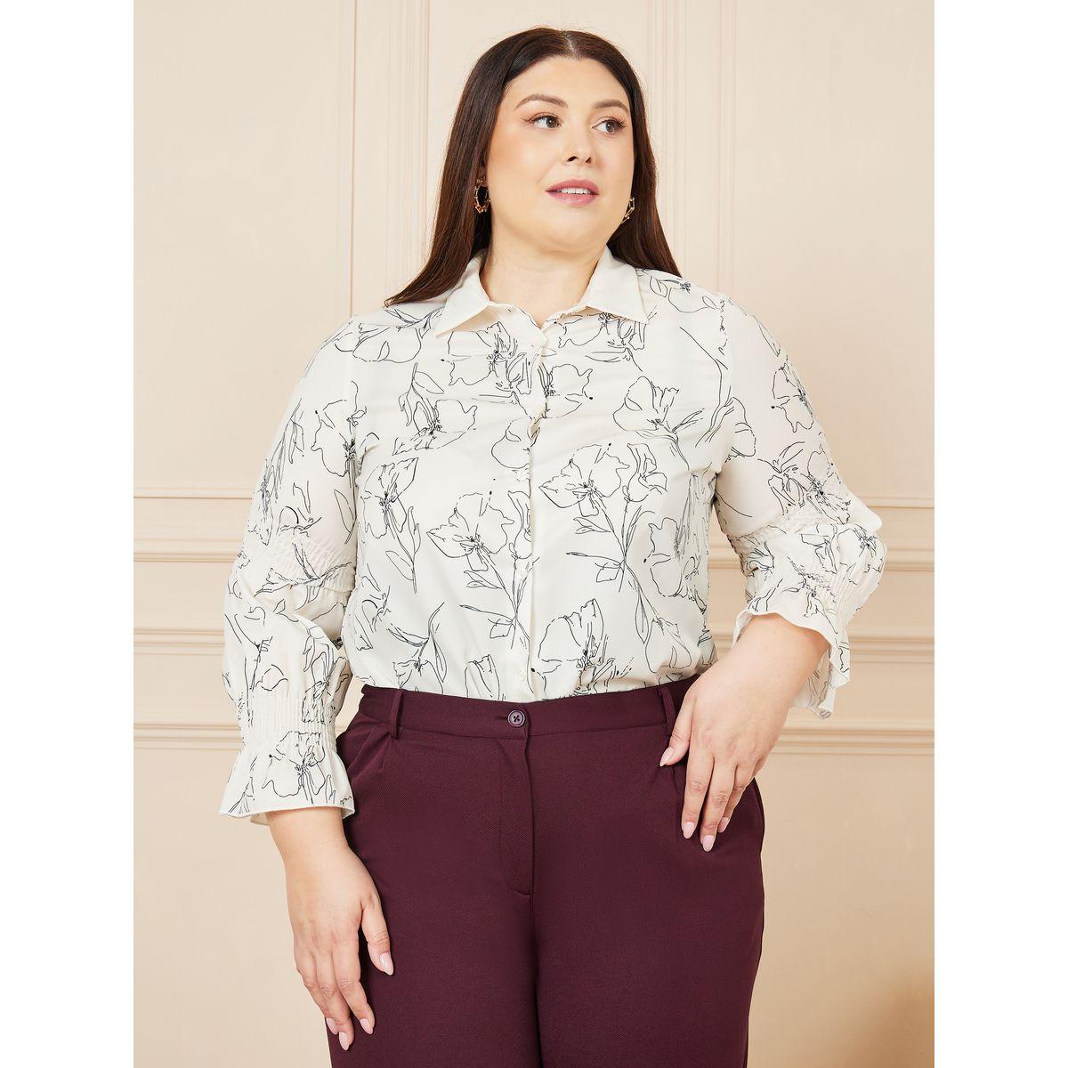Styli Plus Floral Print Regular Fit Shirt-women-clothing-shirtsandblouses-shirts-image-1