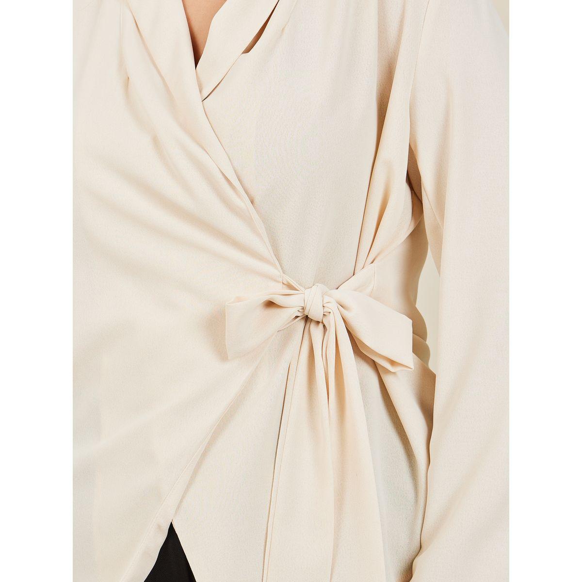 Styli Plus Notch Lapel Collar Wrap Top-women-clothing-shirtsandblouses-blouses-image-3