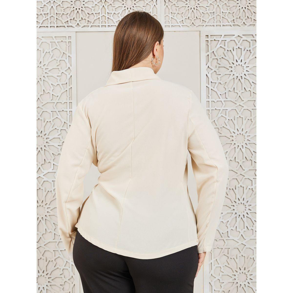 Styli Plus Notch Lapel Collar Wrap Top-women-clothing-shirtsandblouses-blouses-image-4