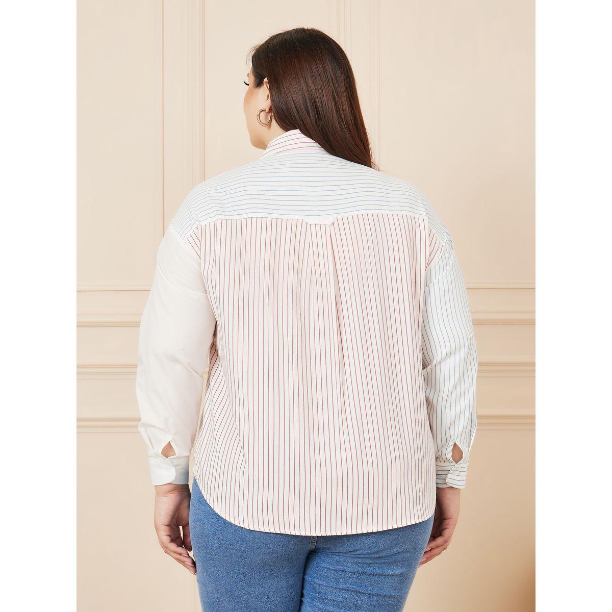 Styli Plus Striped Drop Shoulder Regular Fit Shirt-women-clothing-shirtsandblouses-shirts-image-5