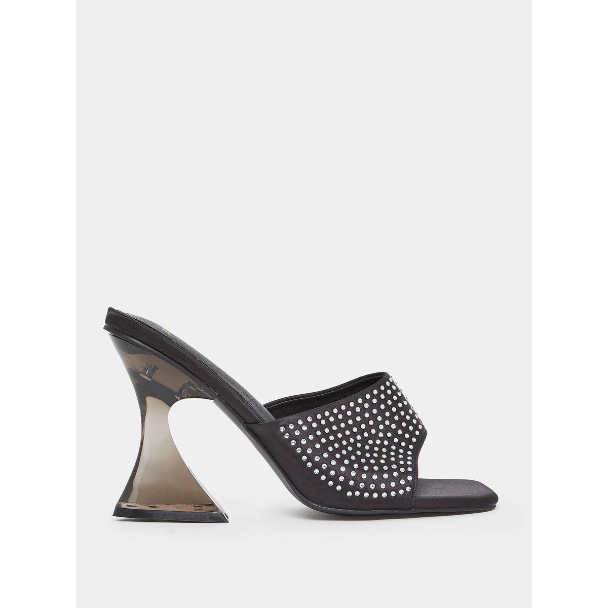 Styli Studded Detail Spool Heel Sandal-women-shoes-heels-image-2