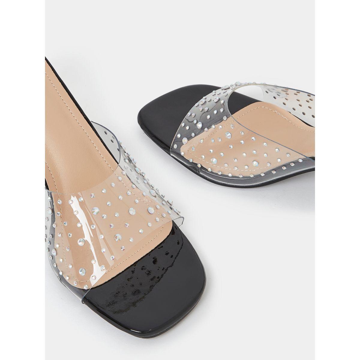 صندل بسيور شفافة مزينة بحجر الراين-women-shoes-heels-image-4