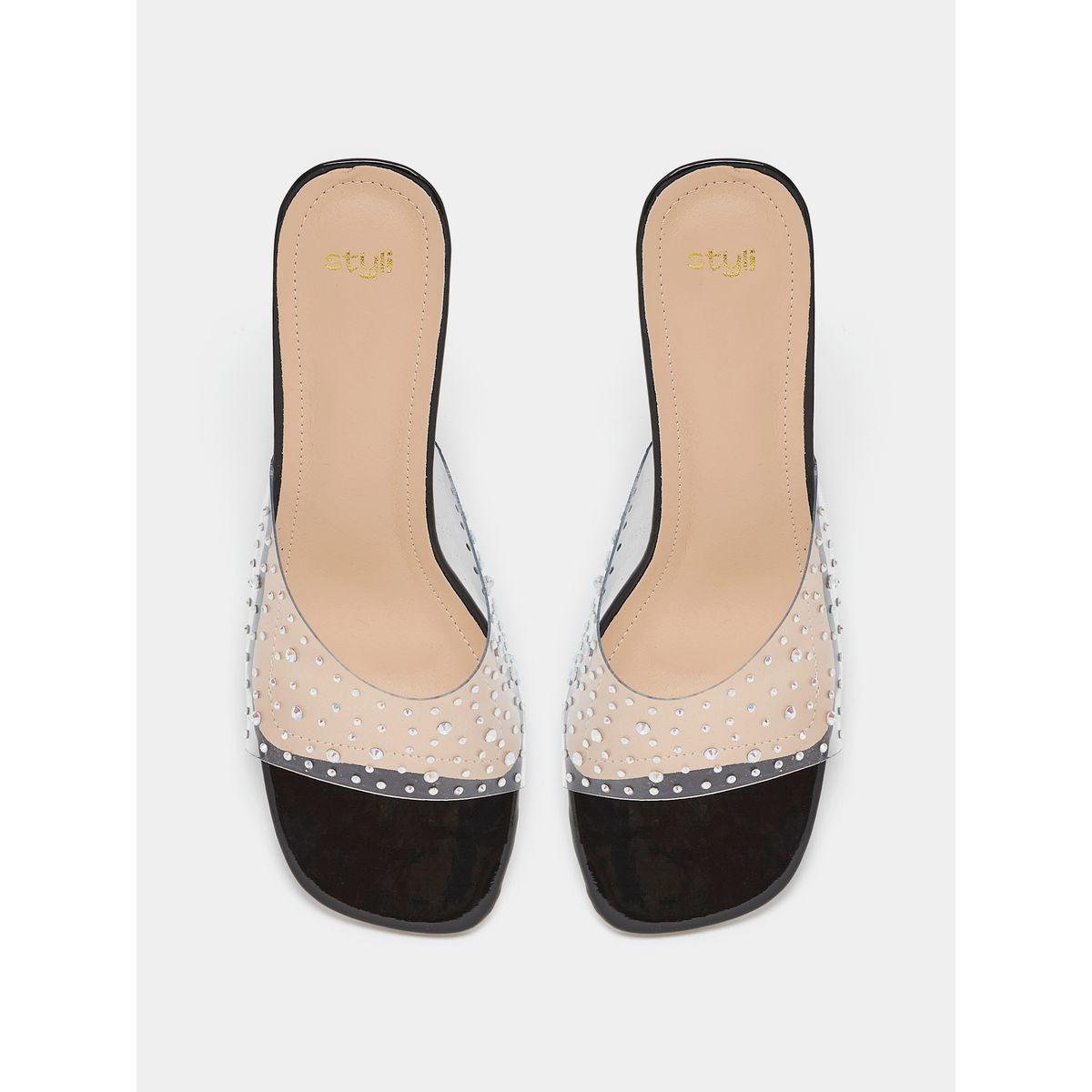 صندل بسيور شفافة مزينة بحجر الراين-women-shoes-heels-image-6