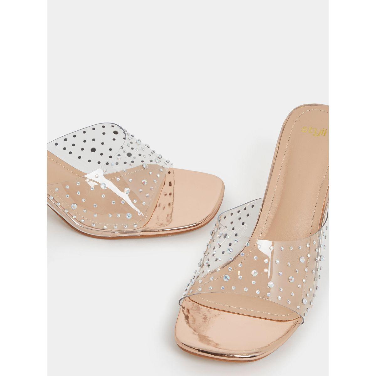 Styli Rhinestone Transparent Clear Strap Block Heel Sandal-women-shoes-heels-image-4