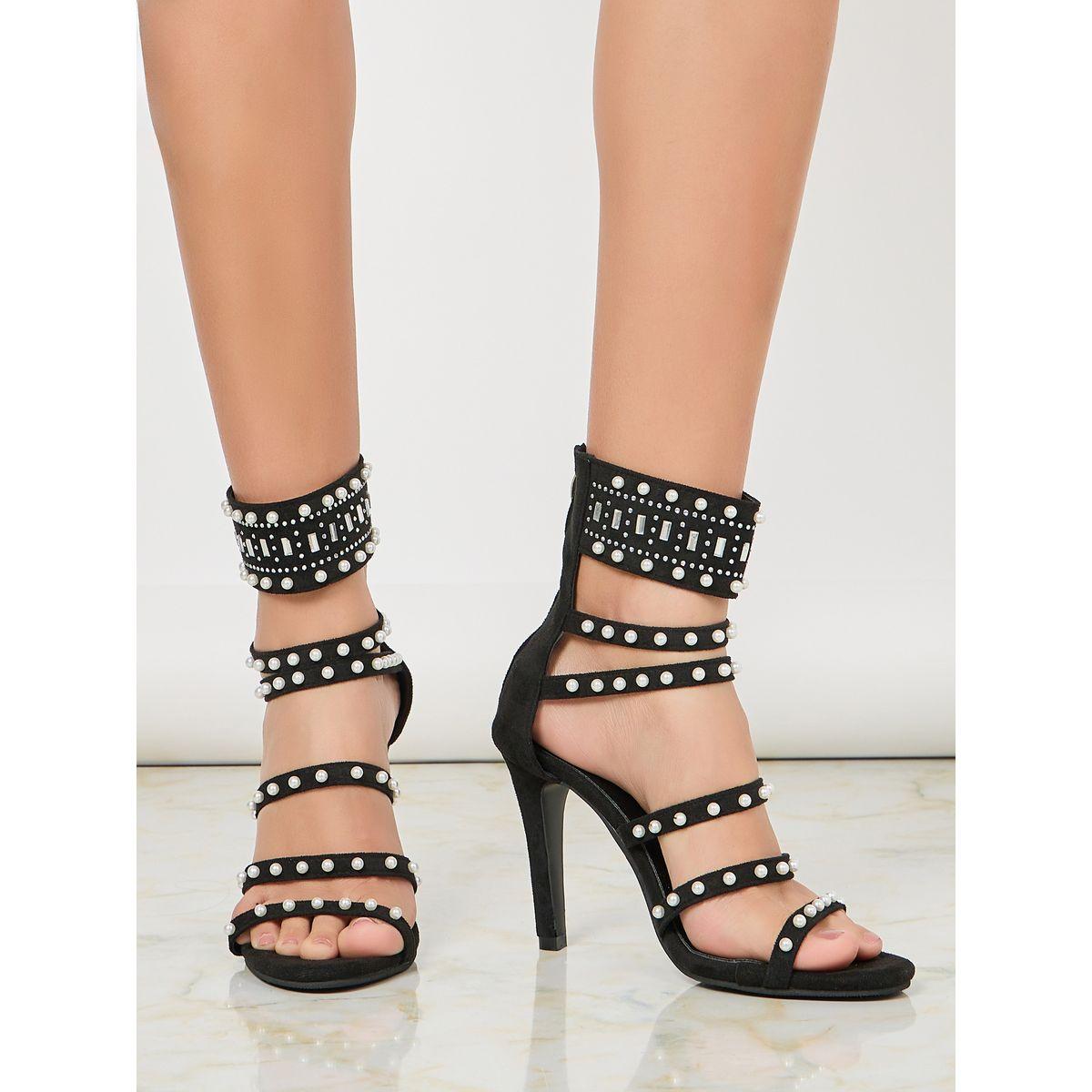 Styli Studded Multi Ankle Strap Stiletto Heel Sandal-women-shoes-heels-image-1