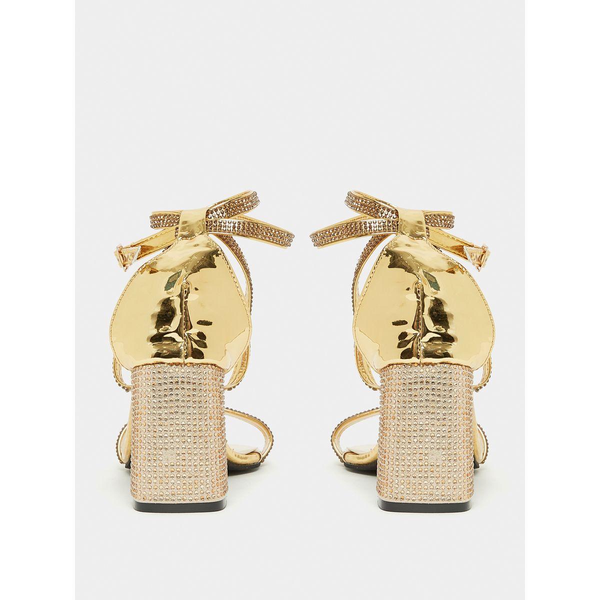 Styli Embellished Block Heel Sandals-women-shoes-heels-image-4