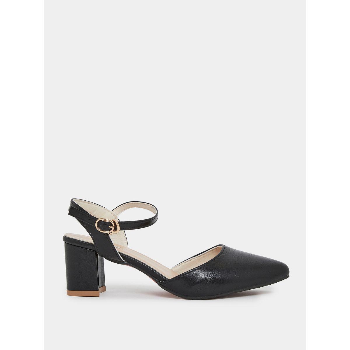 Styli Pointed Toe Block Heel Pump with Ankle Strap-women-shoes-heels-image-1