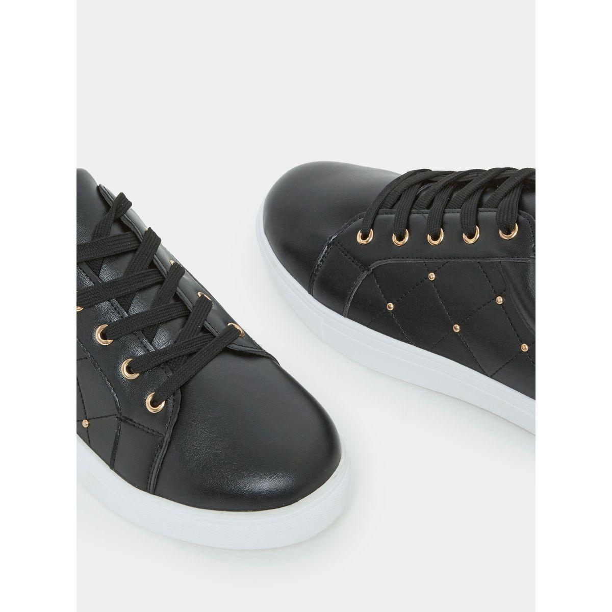Styli Studded Stitch Detail Lace Up Sneaker-women-shoes-sneakers-image-3