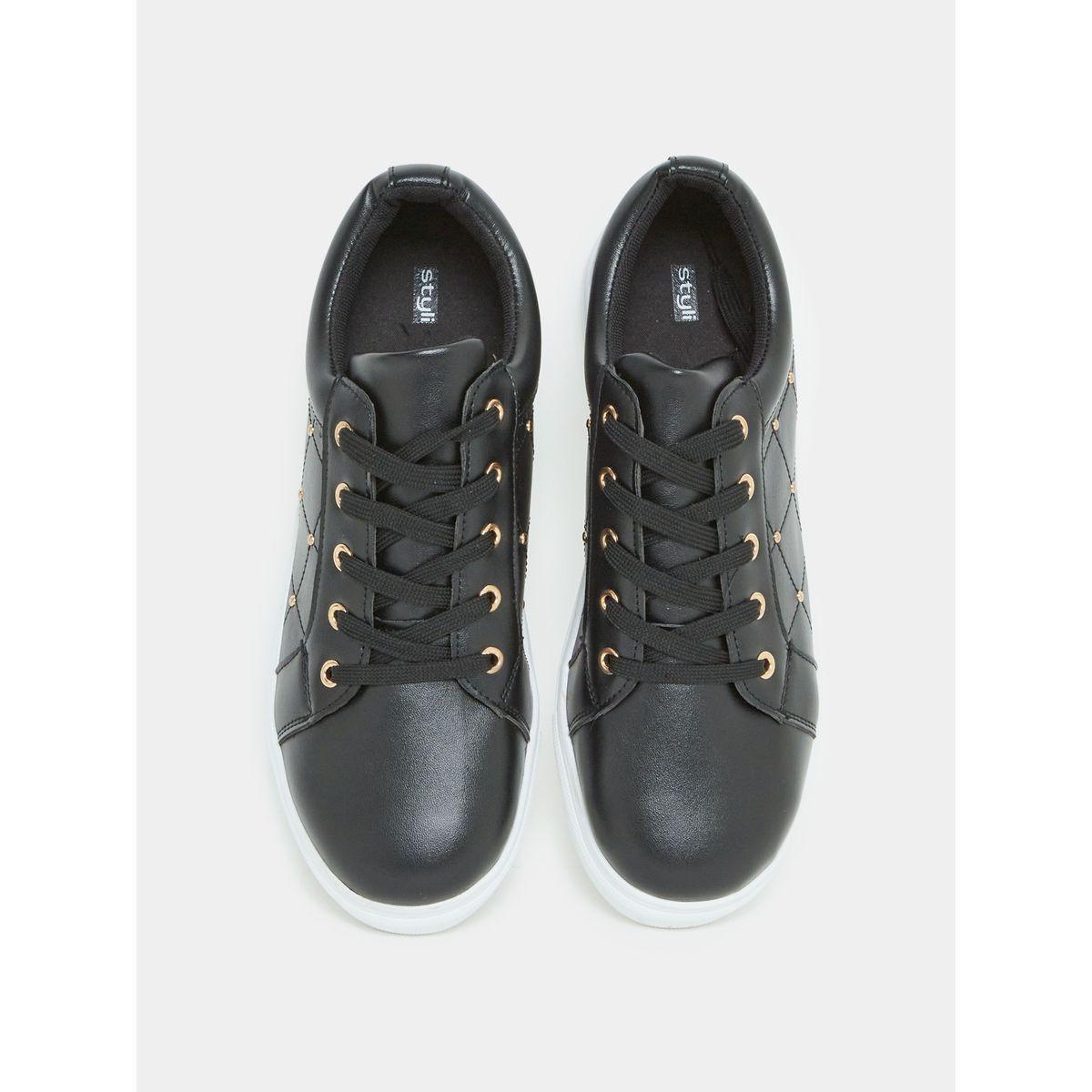 حذاء سنيكرز بتفاصيل درزات مع رباط غلق-women-shoes-sneakers-image-5