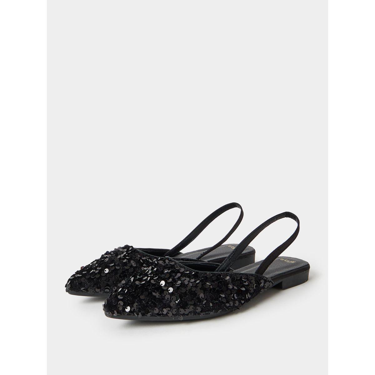 صندل منمق بالترتر مع سير خلفي-women-shoes-heels-image-5