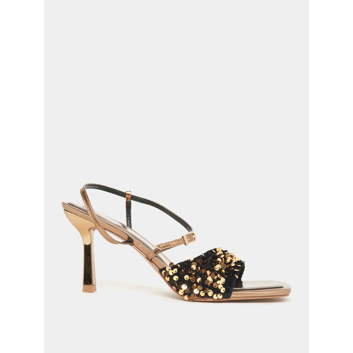 Styli Sequined Strap Stilettos Heel Sandal-women-shoes-heels-image-2