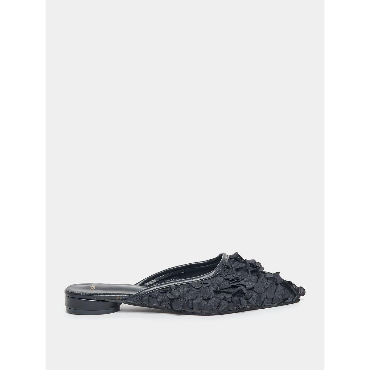 Styli Ruffled Applique Slip On Mules-women-shoes-heels-image-2