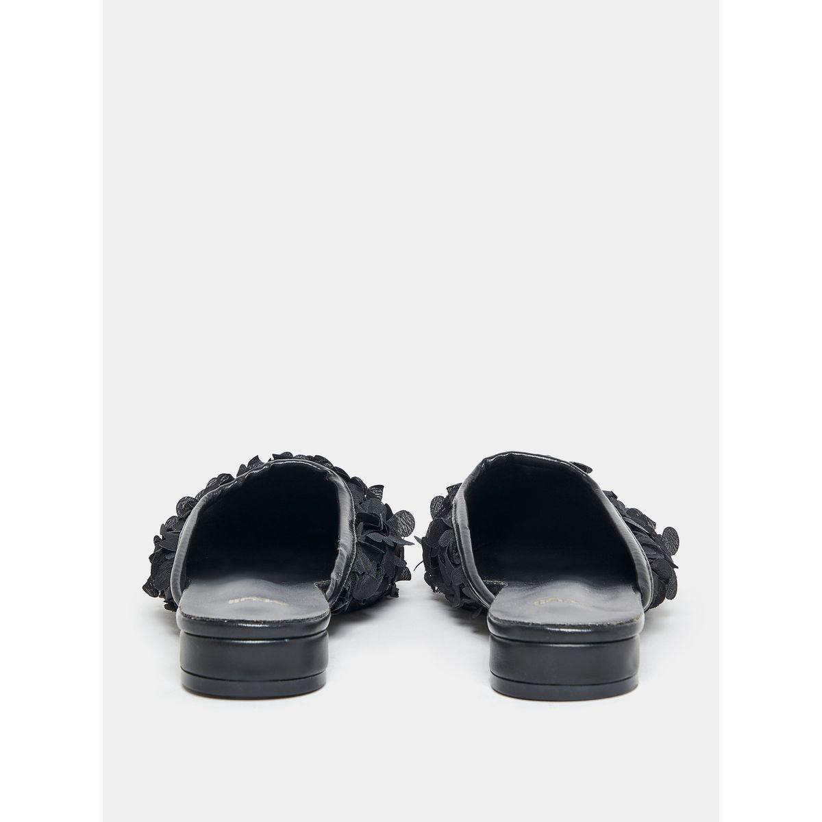 Styli Ruffled Applique Slip On Mules-women-shoes-heels-image-4