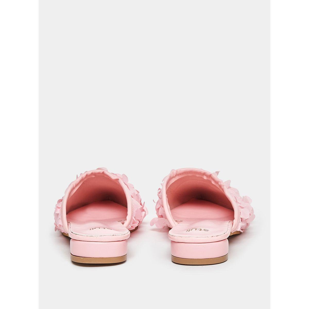 Styli Ruffled Applique Slip On Mules-women-shoes-heels-image-4