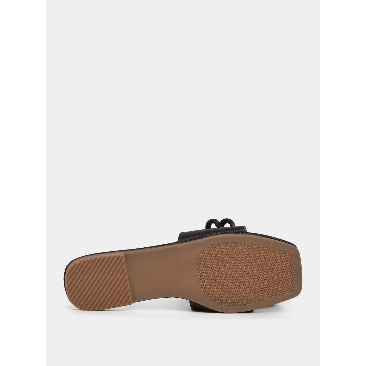 Styli Satin Bow Trim Flat Sandal-women-shoes-sandals-flats-image-6