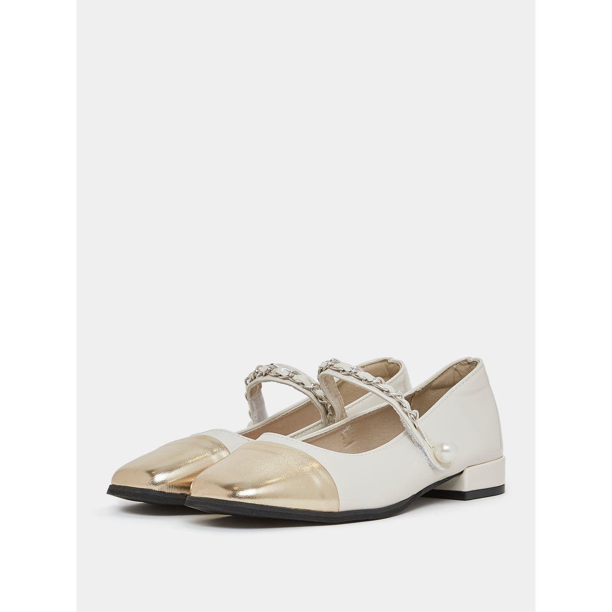 Styli Metal Accent Colorblock Block Heel Shoes-women-shoes-heels-image-2