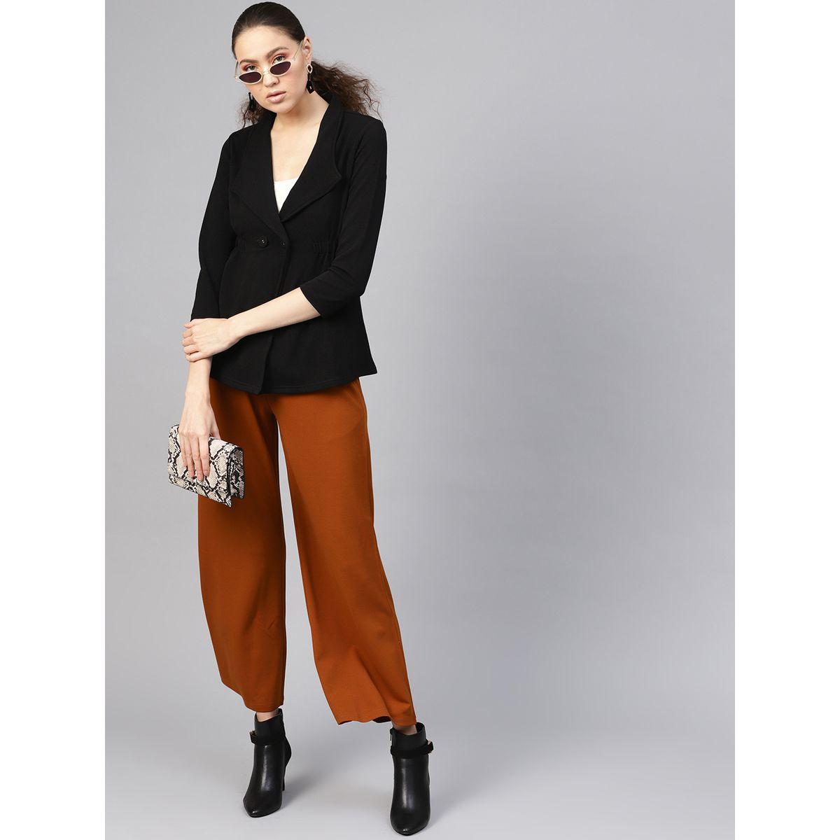 بليزر بصف أزرار واحد وياقة بشق-women-clothing-coatsandjackets-blazers-image-3